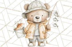 New England Coastal Teddy Bear Nautical Summer Clipart Product Image 5