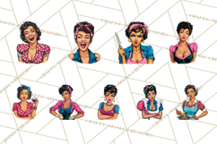 Vintage 1950s Housewife Clipart, Retro Woman Png Files Product Image 3