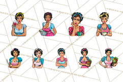 Vintage 1950s Housewife Clipart, Retro Woman Png Files Product Image 4