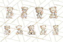 New England Coastal Teddy Bear Nautical Summer Clipart Product Image 5