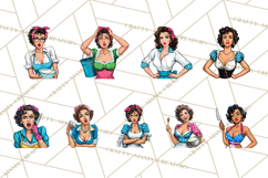 Vintage 1950s Housewife Clipart, Retro Woman Png Files Product Image 6