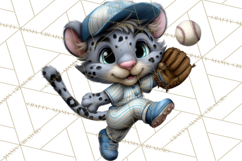 Safari Animals Playing Baseball Sports Clipart PNG Product Image 4