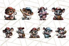 Safari Animals Playing Baseball Sports Clipart PNG Product Image 8