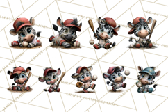 Safari Animals Playing Baseball Sports Clipart PNG Product Image 9