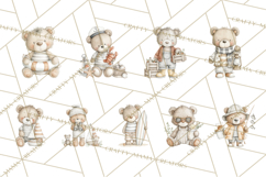 New England Coastal Teddy Bear Nautical Summer Clipart Product Image 9