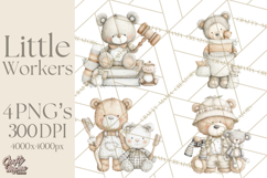 Plush Occupation Animals Career Clipart PNG Product Image 1