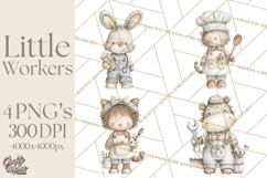 Plush Occupation Animals Career Clipart PNG Product Image 1