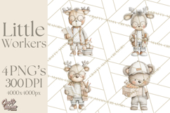 Plush Occupation Animals Career Clipart PNG Product Image 1