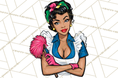 Vintage 1950s Housewife Clipart, Retro Woman Png Files Product Image 5