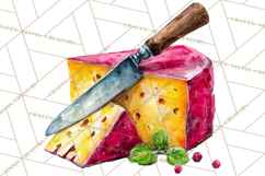 Watercolor Wine Clipart, Drinking Wine Png, Sublimation Product Image 5