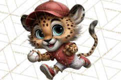 Safari Animals Playing Baseball Sports Clipart PNG Product Image 5