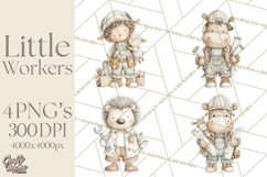 Plush Occupation Animals Career Clipart PNG Product Image 1