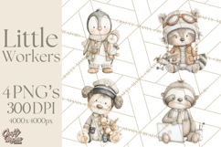 Plush Occupation Animals Career Clipart PNG Product Image 1