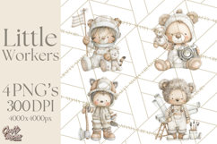 Plush Occupation Animals Career Clipart PNG Product Image 1