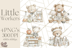 Plush Occupation Animals Career Clipart PNG Product Image 1