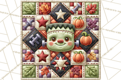Halloween Quilt Square Patterns PNG Clipart Product Image 2