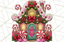 Bright Candy Christmas Village PNG, Whimsical Christmas Product Image 2
