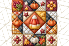 Halloween Quilt Square Patterns PNG Clipart Product Image 3