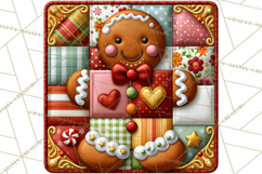 Christmas Quilt Square Patterns PNG Product Image 2