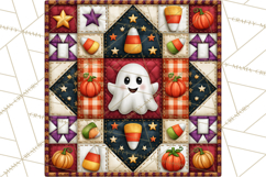 Halloween Quilt Square Patterns PNG Clipart Product Image 4