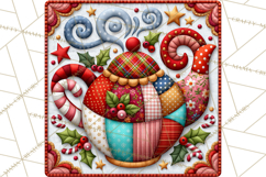 Christmas Quilt Square Patterns PNG Product Image 4