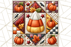 Halloween Quilt Square Patterns PNG Clipart Product Image 2