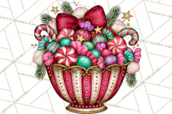 Bright Candy Christmas Village PNG, Whimsical Christmas Product Image 2