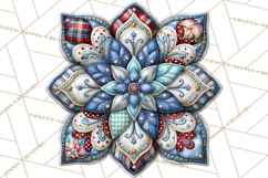 Christmas Quilt Square Patterns PNG Product Image 4