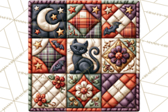 Halloween Quilt Square Patterns PNG Clipart Product Image 3