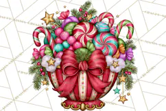 Bright Candy Christmas Village PNG, Whimsical Christmas Product Image 3