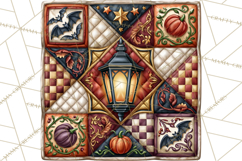 Halloween Quilt Square Patterns PNG Clipart Product Image 5