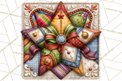 Christmas Quilt Square Patterns PNG Product Image 2