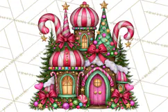 Bright Candy Christmas Village PNG, Whimsical Christmas Product Image 2