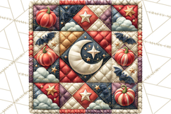 Halloween Quilt Square Patterns PNG Clipart Product Image 3