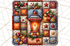 Christmas Quilt Square Patterns PNG Product Image 2
