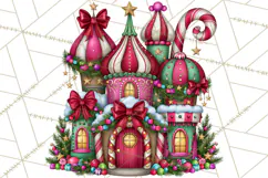 Bright Candy Christmas Village PNG, Whimsical Christmas Product Image 3