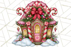 Bright Candy Christmas Village PNG, Whimsical Christmas Product Image 4