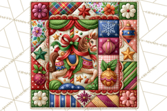 Christmas Quilt Square Patterns PNG Product Image 4