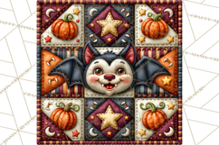 Halloween Quilt Square Patterns PNG Clipart Product Image 3