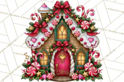 Bright Candy Christmas Village PNG, Whimsical Christmas Product Image 3