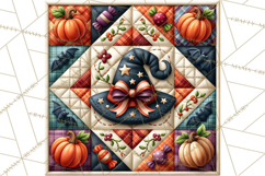 Halloween Quilt Square Patterns PNG Clipart Product Image 5