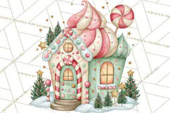 Candy Christmas Village PNG, Enchanted Christmas Decorations Product Image 5
