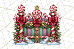 Bright Candy Christmas Village PNG, Whimsical Christmas Product Image 2