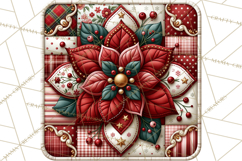 Christmas Quilt Square Patterns PNG Product Image 2