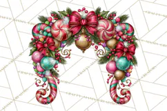 Bright Candy Christmas Village PNG, Whimsical Christmas Product Image 3