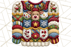 Christmas Quilt Square Patterns PNG Product Image 3