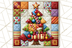 Christmas Quilt Square Patterns PNG Product Image 4