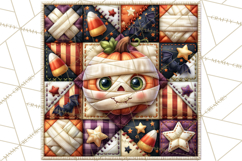 Halloween Quilt Square Patterns PNG Clipart Product Image 5