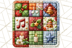 Christmas Quilt Square Patterns PNG Product Image 5