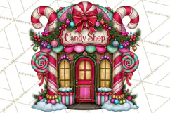 Bright Candy Christmas Village PNG, Whimsical Christmas Product Image 2